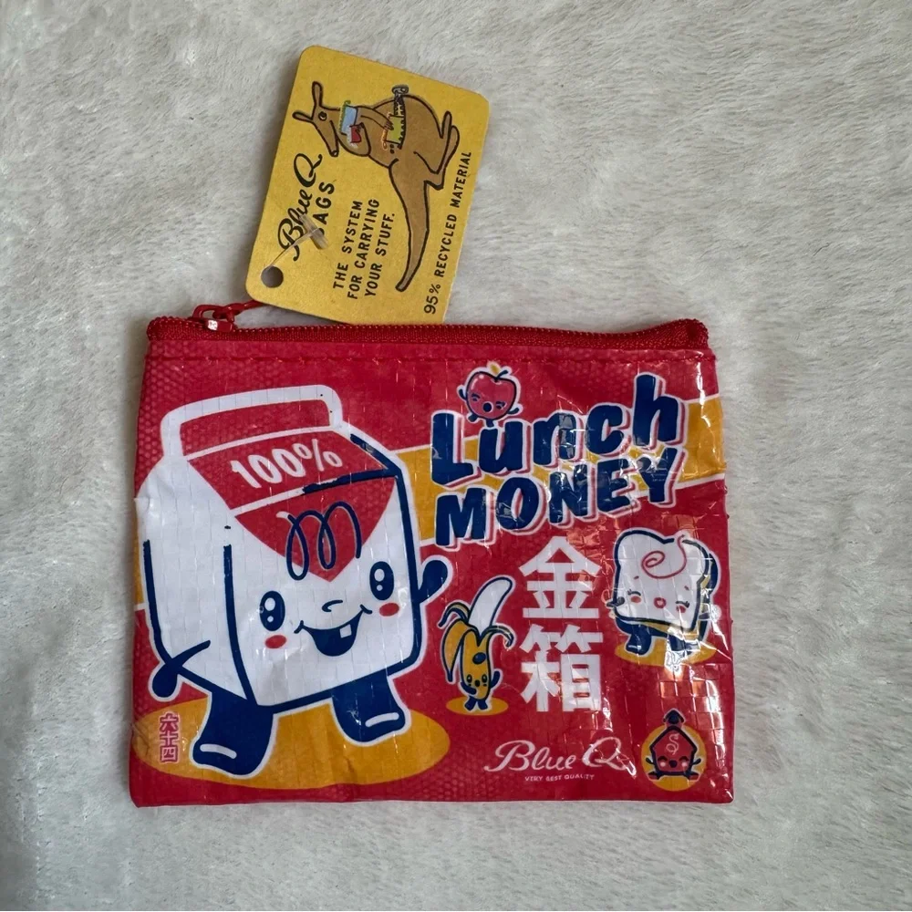 Blue Q Lunch Money Coin Purse and Coffee Monster Pencil Case